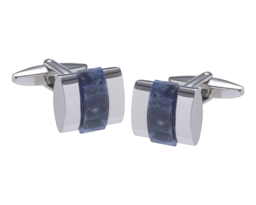 Band of Stone Sodalite Cufflinks