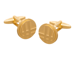 Heritage Check Gold Cufflinks