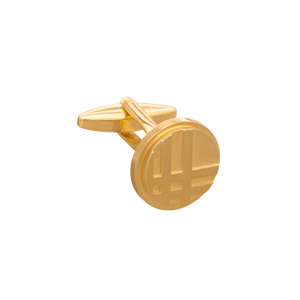 Heritage Check Gold Cufflinks