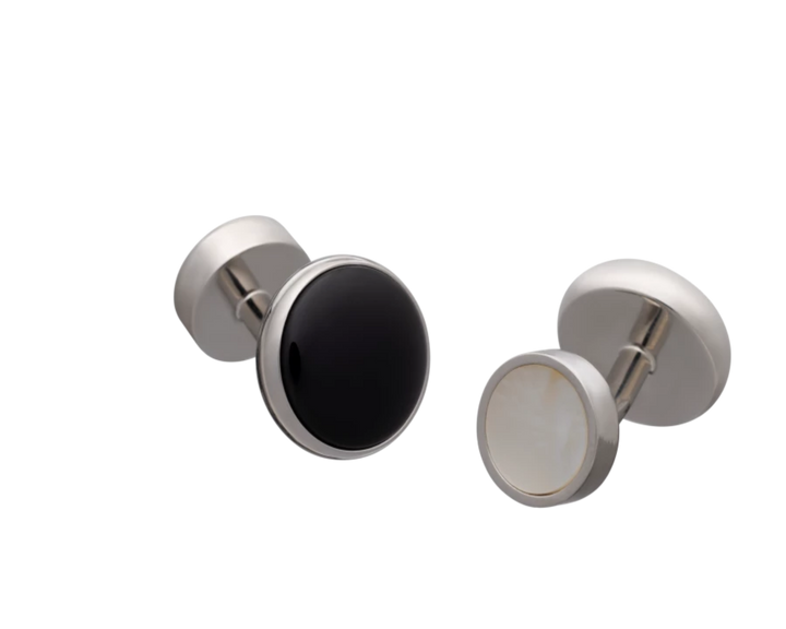 All Change Reversible Onyx Mother of Pearl Cufflinks