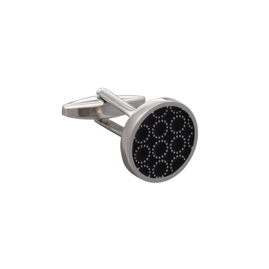 Circle O' Metal Black Cufflinks