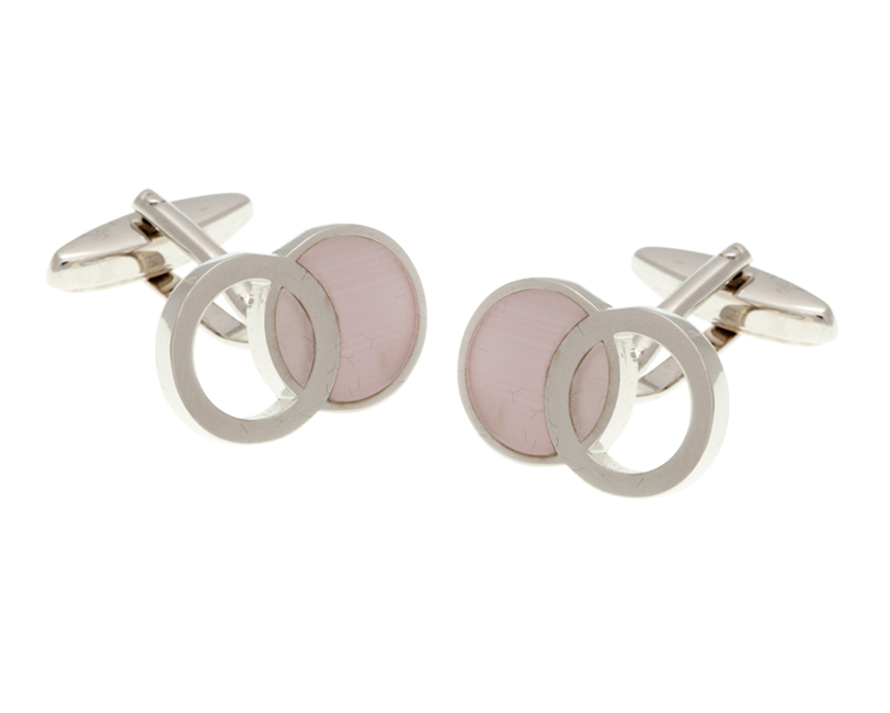 Interlinked Pink Cufflinks