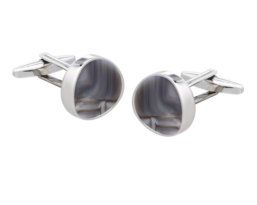 Solar Textures Grey Cufflinks