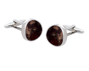 Solar Textures Brown Cufflinks