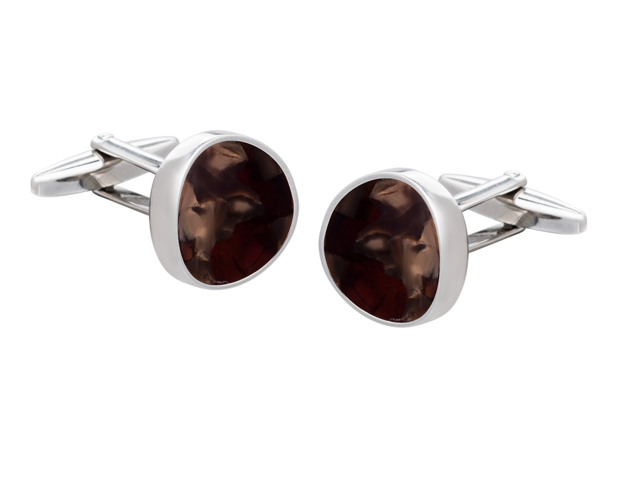 Solar Textures Brown Cufflinks