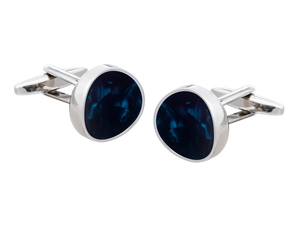 Solar Textures Blue Cufflinks