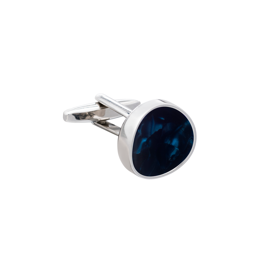 Solar Textures Blue Cufflinks