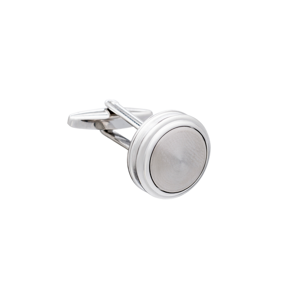 Barrelled Edge Turned Metal Cufflinks