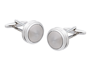 Barrelled Edge Turned Metal Cufflinks