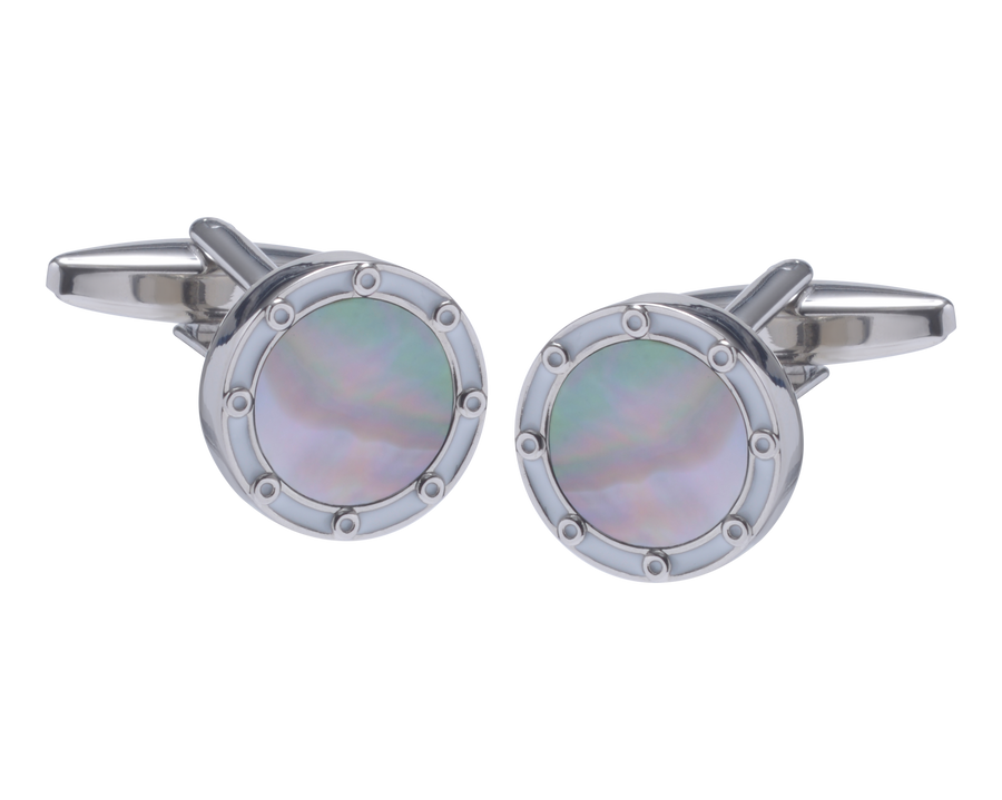 The Porthole Smokey MOP Cufflinks