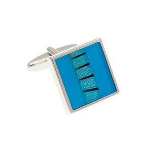 One Strip Square Light Cufflinks by Elizabeth Parker England