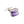 Purple Crystal Double Stripe Plain Metal Crystal Cufflinks - by Elizabeth Parker England
