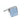 Square Blue Carbon Fibre Plain Metal Simply Metal Cufflinks - by Elizabeth Parker England