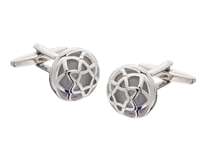 Exotic Encased White Cufflinks