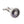 Sunken Dish Gun Metal Plated Round Cufflinks by Elizabeth Parker