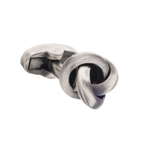 Vintage Style Chunky Knot Cufflinks with Antique Metal Finish by Elizabeth Parker