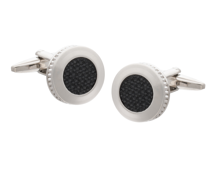 Matt Black Construction Themed Cufflinks