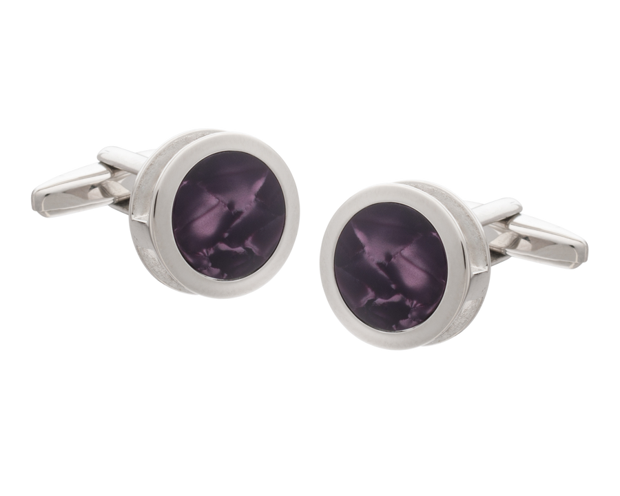 Purple Inside Out Cufflinks