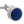 On The Edge Round Blue Cufflinks by Elizabeth Parker