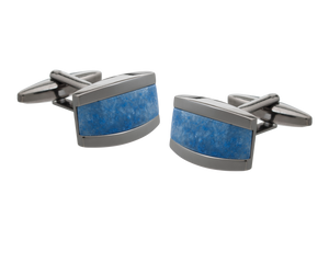 Colour My World Aventurine Gunmetal Cufflinks