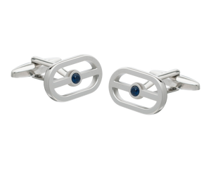 Buckle Blue Crystal Cufflinks