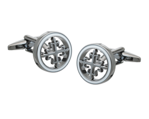 Vintage Cross Gunmetal Cufflinks