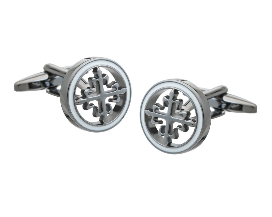 Vintage Cross Gunmetal Cufflinks