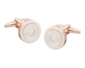 'Round in Circles' Rose Gold Cufflinks