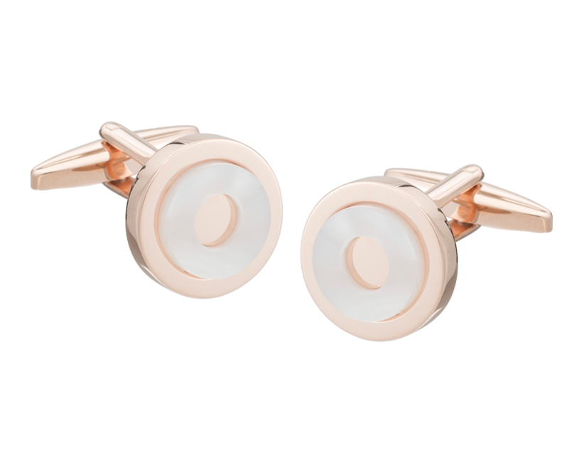 'Round in Circles' Rose Gold Cufflinks