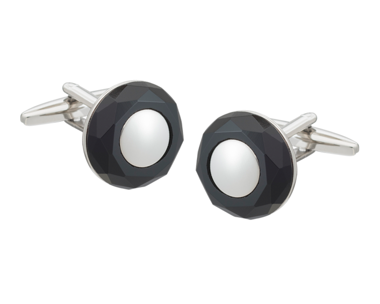Circle of Stone' Onyx Cufflinks