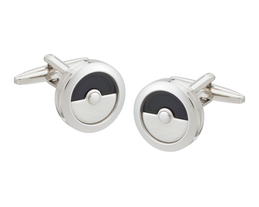 Round Cell Onyx Cufflinks
