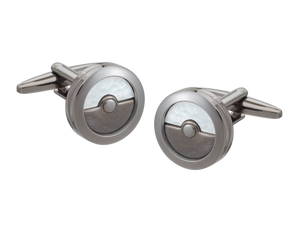 Round Cell Gunmetal Cufflinks