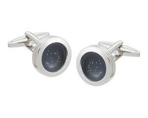 'World At Dusk' Black Cufflinks