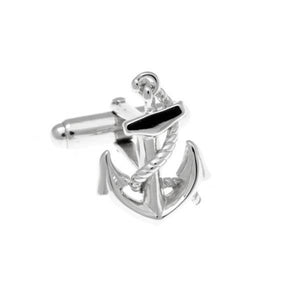 Shaped Anchor Simply Metal Cufflinks by Elizabeth Parker England