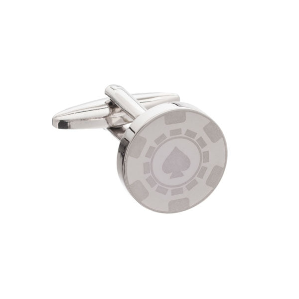 Poker styled simply metal cufflinks by Elizabeth Parker