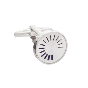 Buffering Icon Simply Metal Cufflinks by Elizabeth Parker