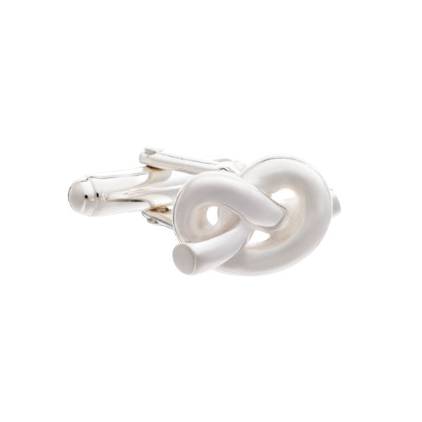 Overhand Knot Cufflinks in .925 Solid Silver by Elizabeth Parker