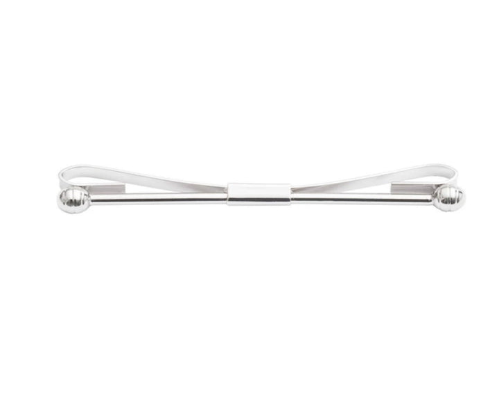 Polished Metal Two Round Balls Collar Bar by Elizabeth Parker