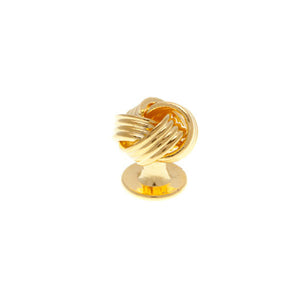 Single Gold Plated Knot Weave Dress Studs