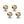 4 Gold Silver Mix Plated Woven Knot Dress Studs Set