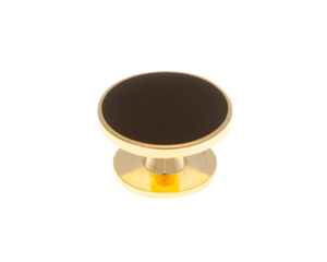 Single Black Gold Plated Dress Stud
