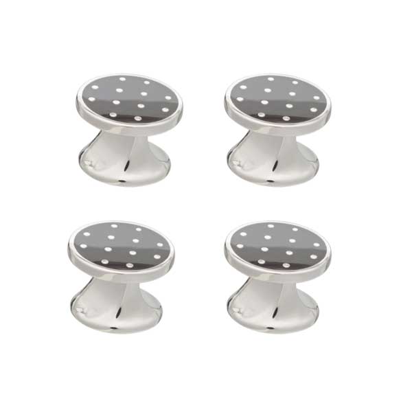 Elizabeth Parker Black Polka Dot Enamel Dress Studs