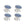 Elizabeth Parker Blue Enamel Polka Dot Dress Studs