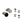 All Change Reversible Onyx & Mother of Pearl Dress Studs & Cufflinks