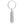 Plain Metal Cylindrical Key Ring with White Carbon Fibre Inlay Detailing by Elizabeth Parker England