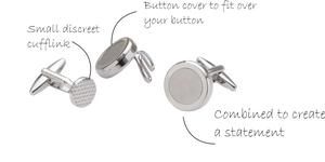 The Multifacet 3 in 1 Metal Button Cover Cufflinks