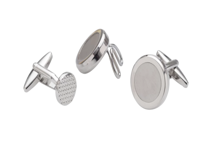 The Multifacet 3 in 1 Metal Button Cover Cufflinks