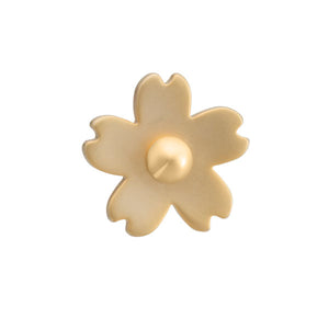 Elizabeth Parker Antique Gold Cherry Blossom Lapel Pin 