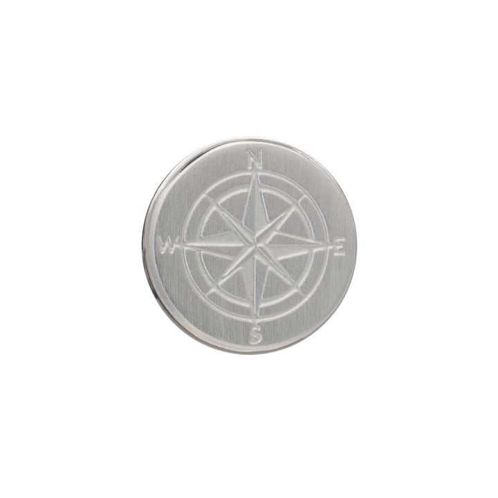 Laser Engraved Compass Lapel Pin by Elizabeth Parker