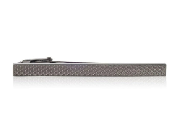  Gun Metal 55mm Tie Clip with Textured Centre by Elizabeth Parker